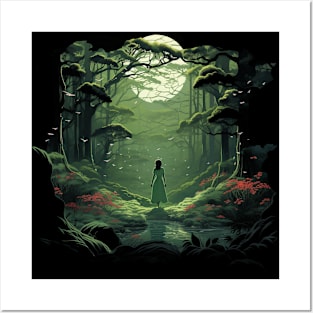 GIRL IN THE FOREST Posters and Art